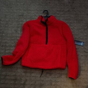 No Boundaries Red Fleece Sweater